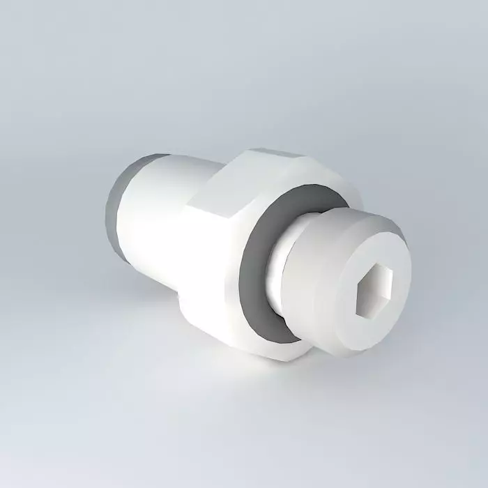 Quilting straight male cylindrical diameter 4 M7x1 Free 3D model