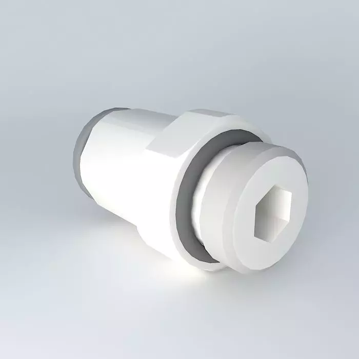 Quilting straight male diameter cylindrical 8 M12x1 5 Free 3D model