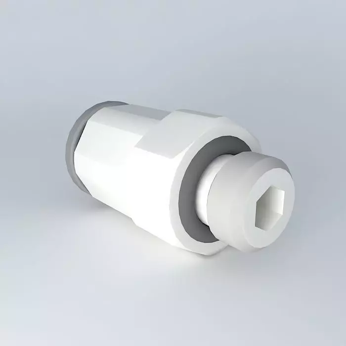 Quilting straight male cylindrical diameter 6 M7x1 Free 3D model