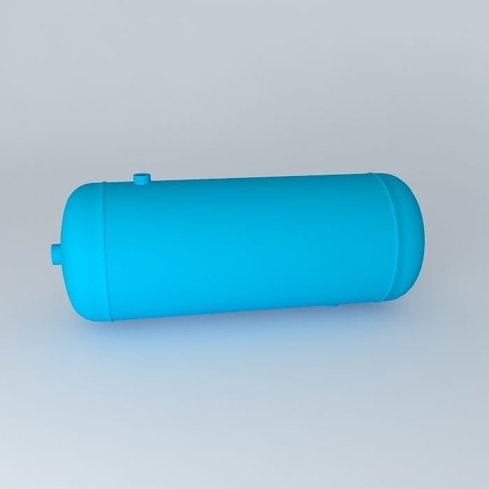 Pneumatic Tank 15 liters 4 outputs (2x 2x G 1/2 G 3/8) Free 3D model_2