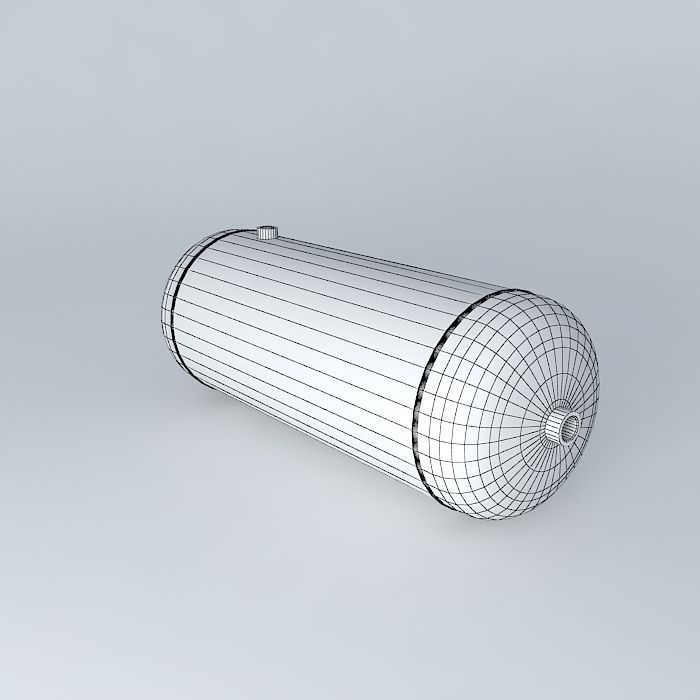 Pneumatic Tank 15 liters 4 outputs (2x 2x G 1/2 G 3/8) Free 3D model_4