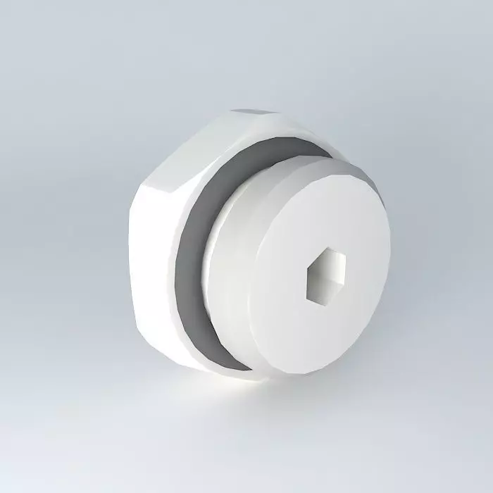 Quilting straight male cylindrical diameter 6 G3 / 8 Free 3D model