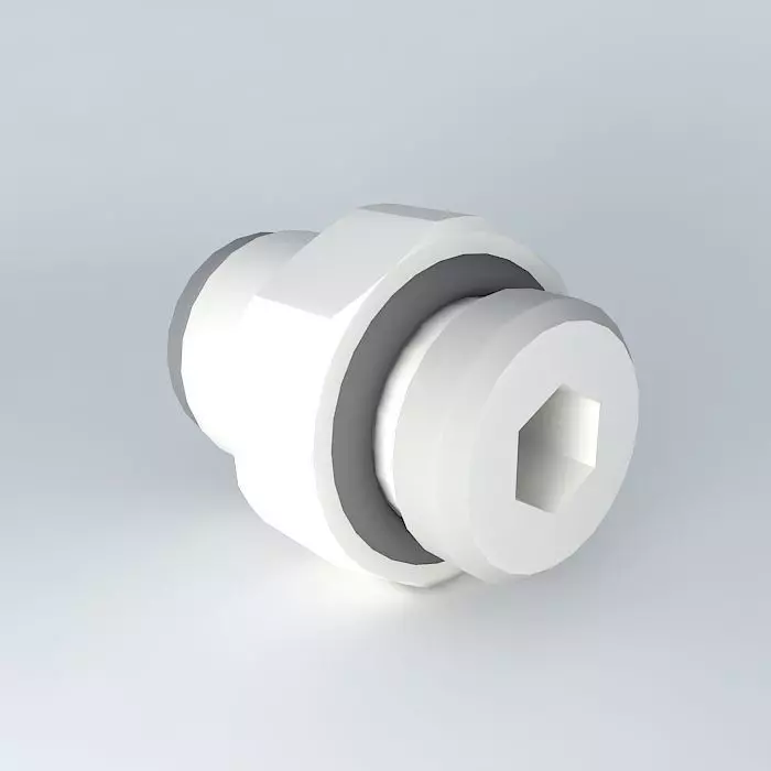 Quilting straight male cylindrical diameter 6 G1 8 Free 3D model
