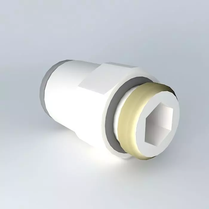 Quilting straight male cylindrical diameter 10 G1 4 Free 3D model