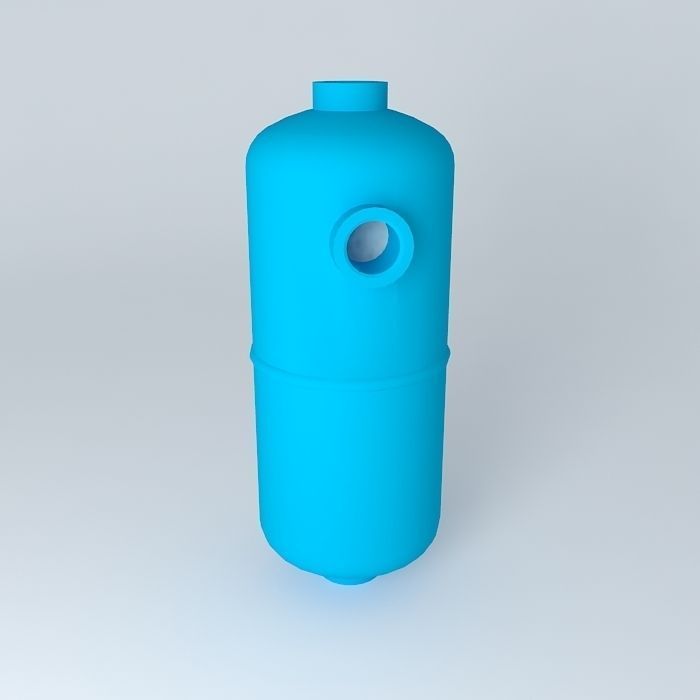 Pneumatic reservoir 1 liter 4 outputs G 1 2 Free 3D model_2