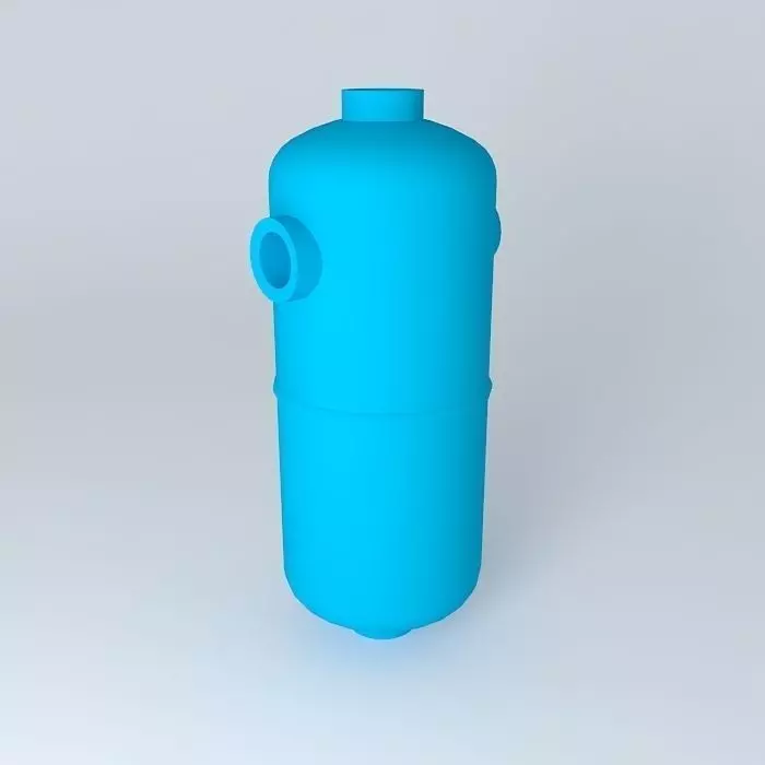 Pneumatic reservoir 1 liter 4 outputs G 1 2 Free 3D model_0