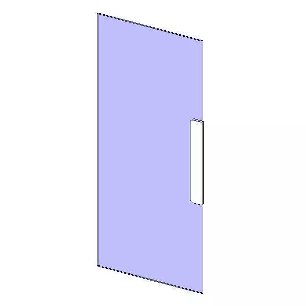 Door - Single Glass - Push plate AUS Free 3D model_0