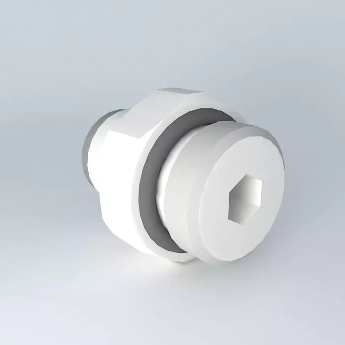 Quilting straight male cylindrical diameter 6 M12x1 5 Free 3D model