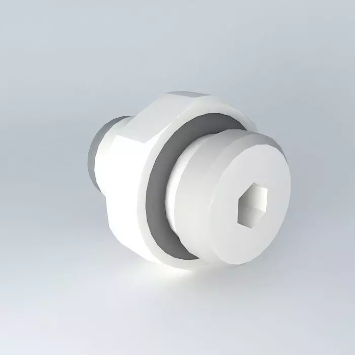 Quilting straight male cylindrical diameter 4 G1 8 Free 3D model
