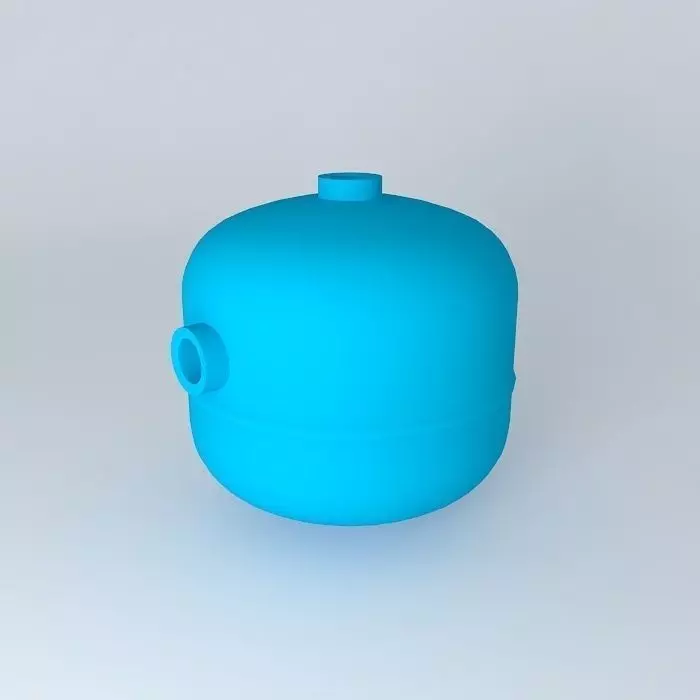 Pneumatic reservoir 2 liter 4 outputs G 1 2 Free 3D model
