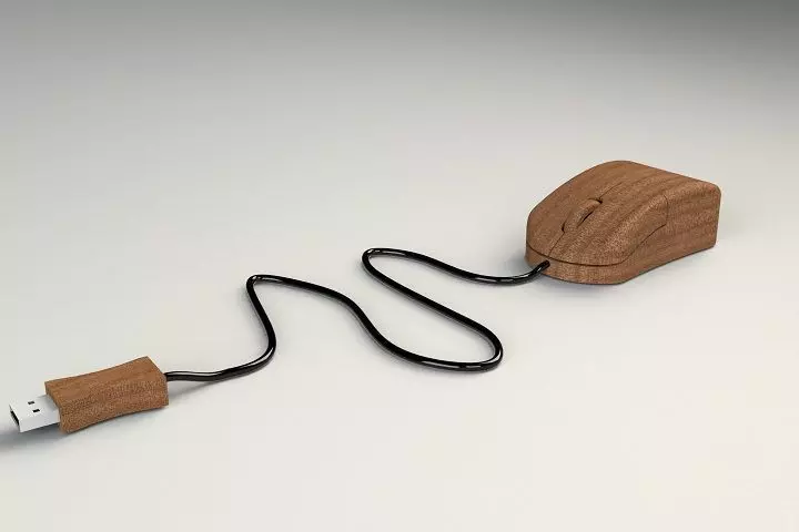 Wooden Mouse Free 3D model