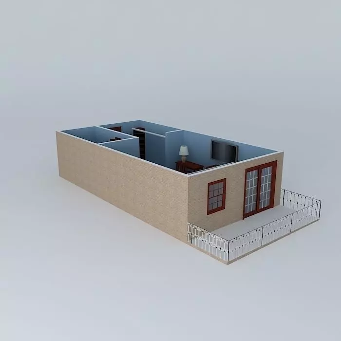 Luxury Hotel Room Free 3D model_0