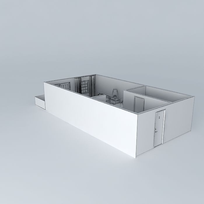 Luxury Hotel Room Free 3D model_4