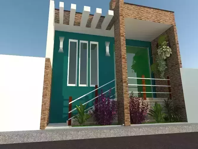 Projeto fachada Residencial 3D model