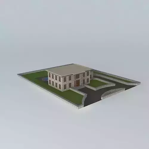 Stone Brick Mansion Free 3D model