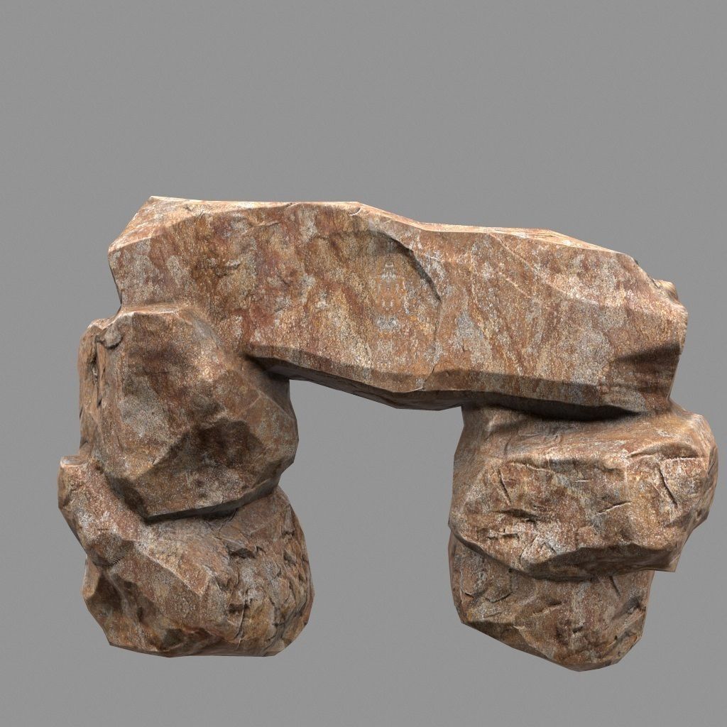 Rock Set Low-poly 3D model_1