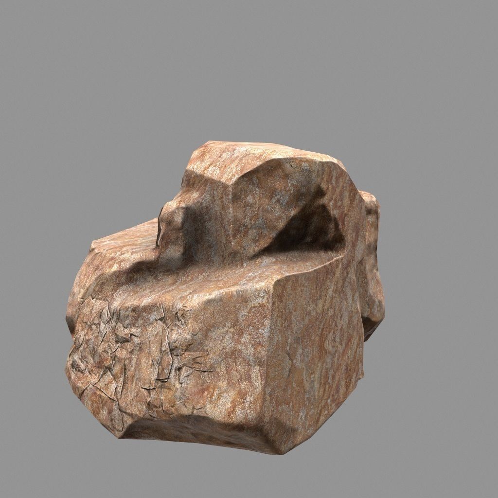 Rock Set Low-poly 3D model_16