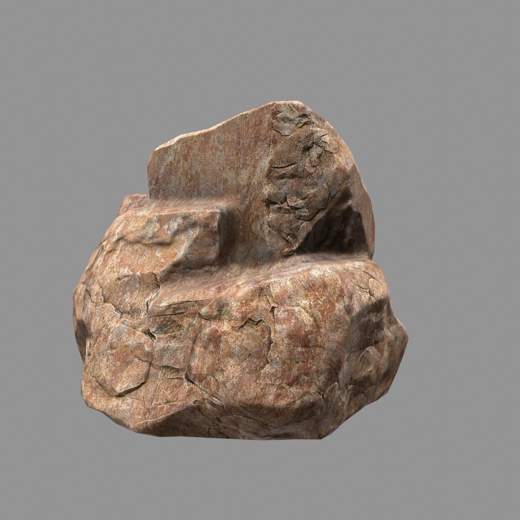 Rock Set Low-poly 3D model_6