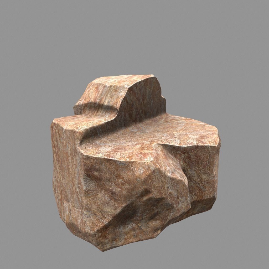 Rock Set Low-poly 3D model_14