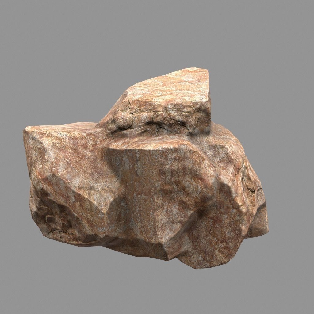 Rock Set Low-poly 3D model_2
