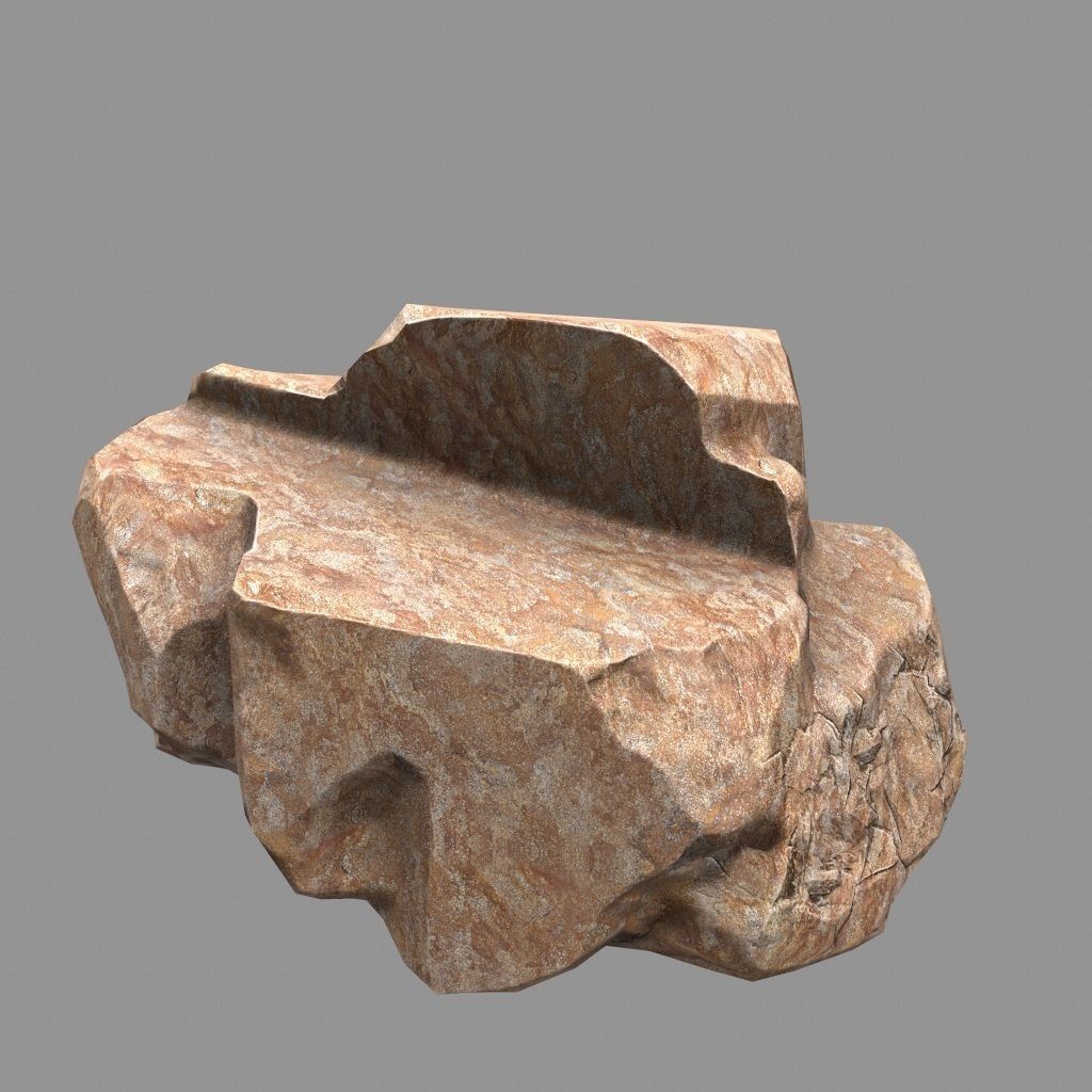 Rock Set Low-poly 3D model_13