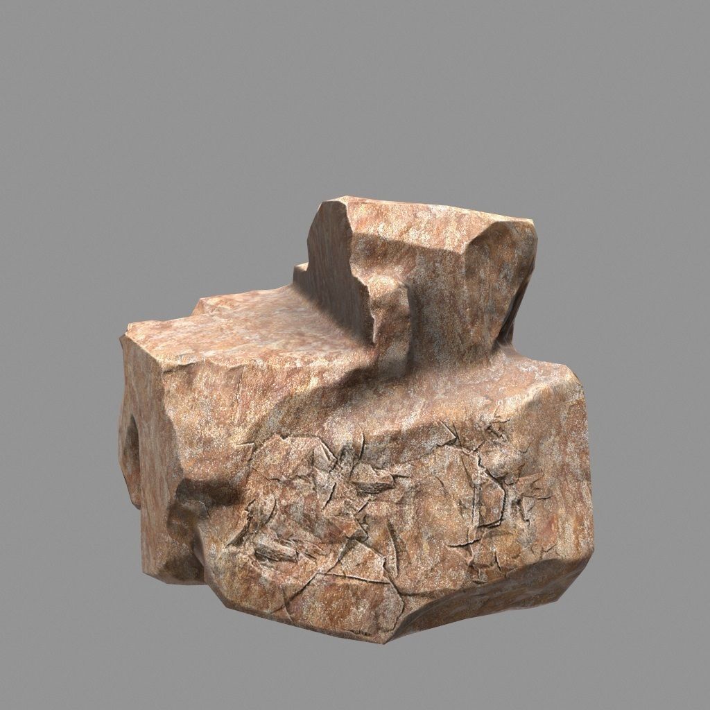 Rock Set Low-poly 3D model_12