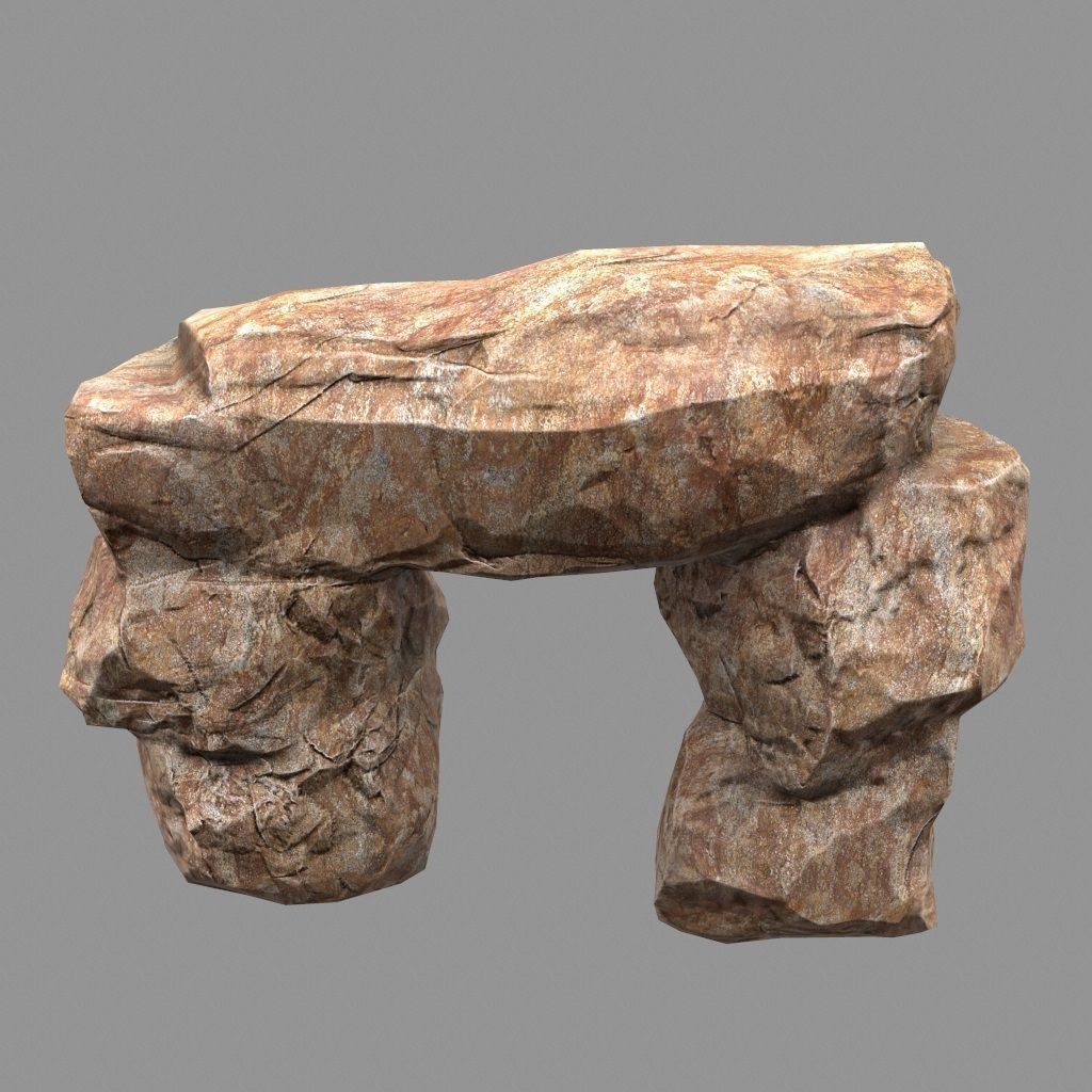 Rock Set Low-poly 3D model_8