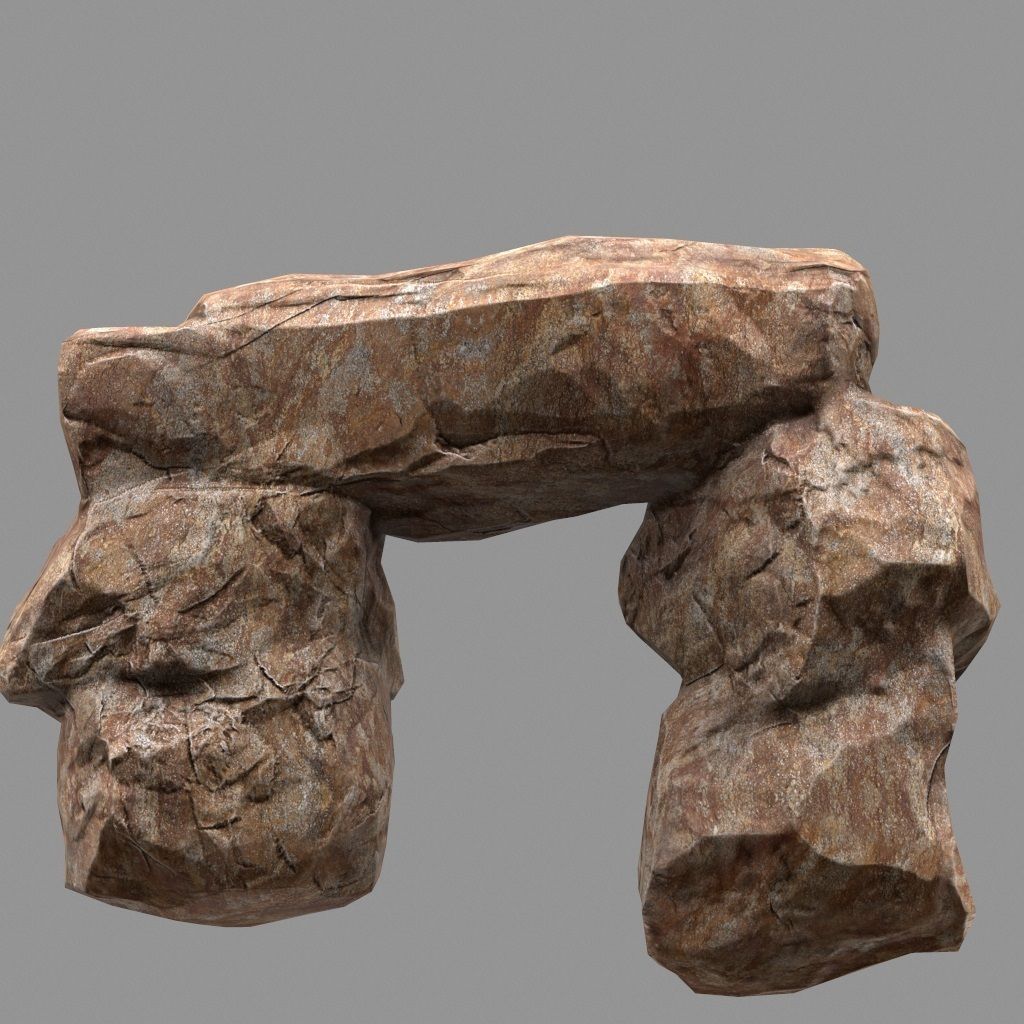 Rock Set Low-poly 3D model_7