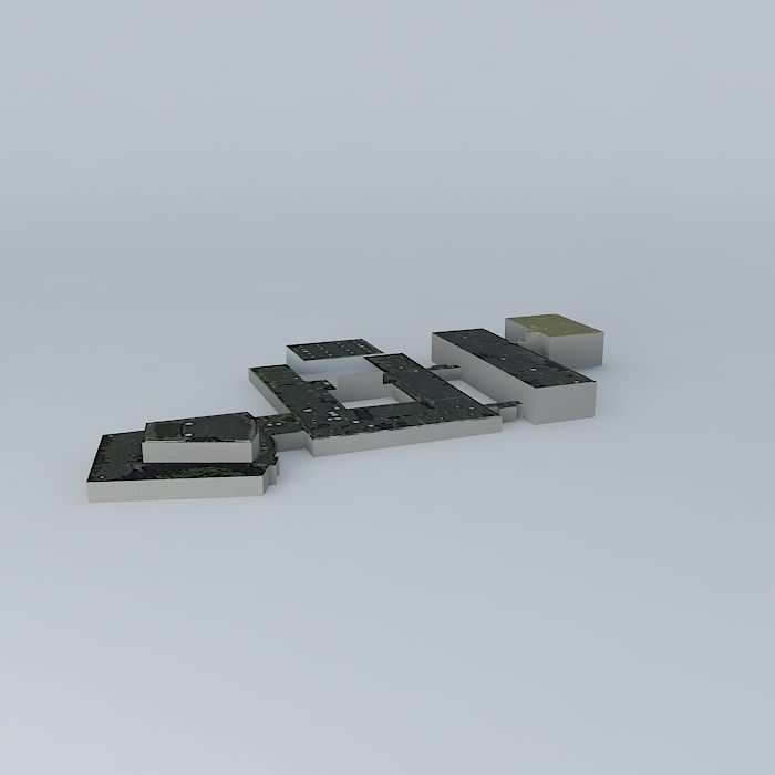 Herricks Middle School Free 3D model_2
