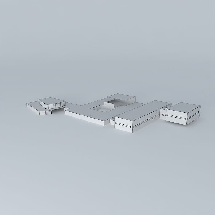 Herricks Middle School Free 3D model_4