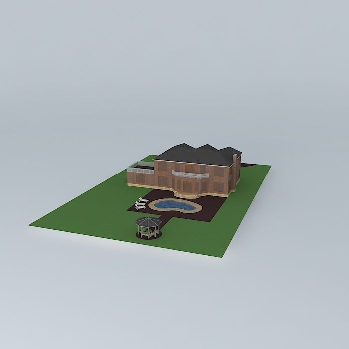 Large Mansion Free 3D model_1