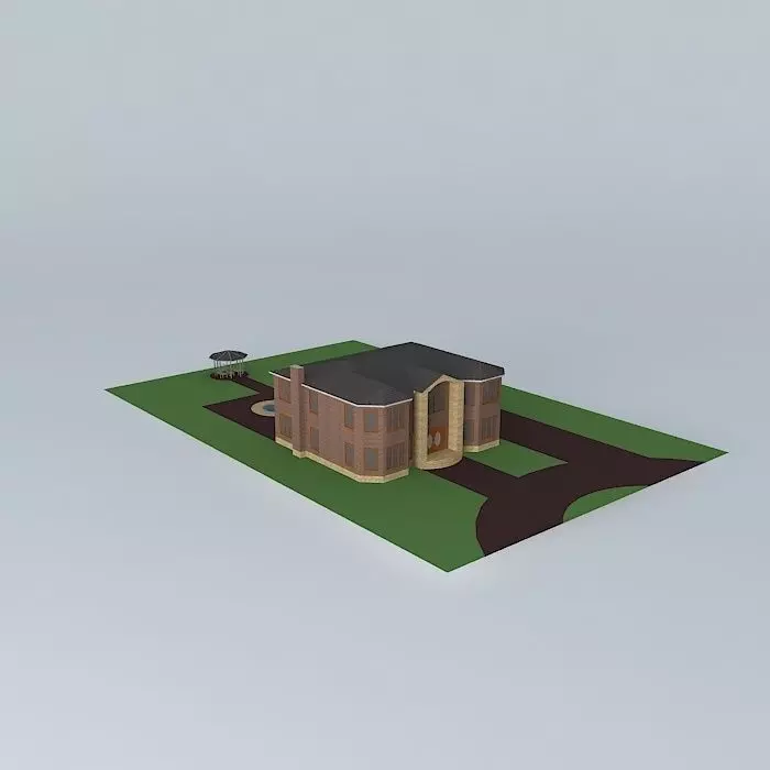 Large Mansion Free 3D model_0