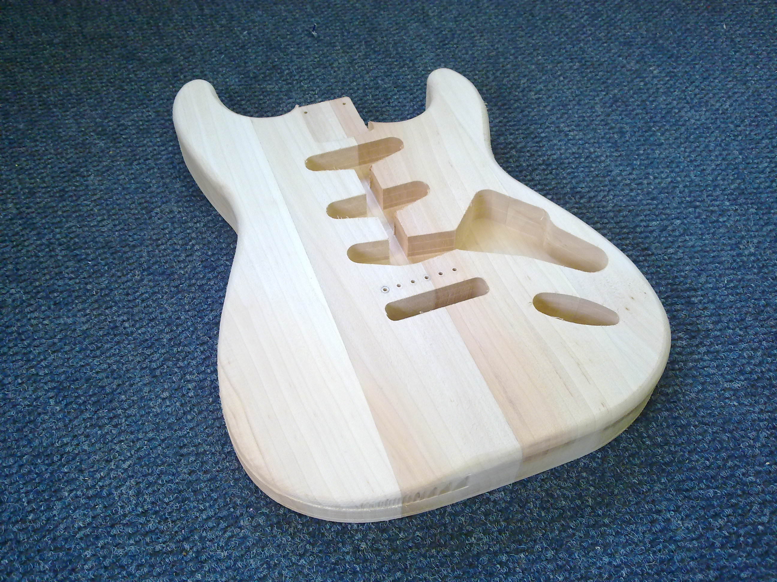 60s Strat Body 3D model_2