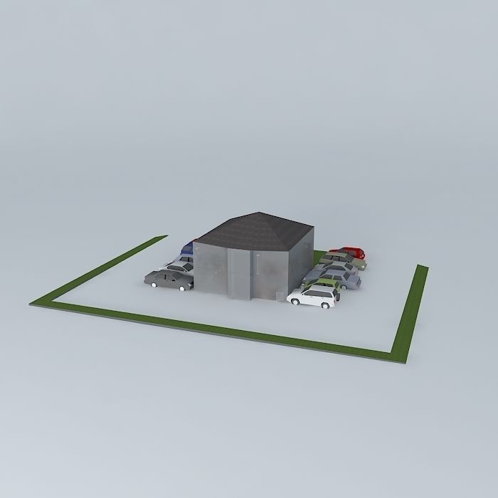 Office Building Free 3D model_1