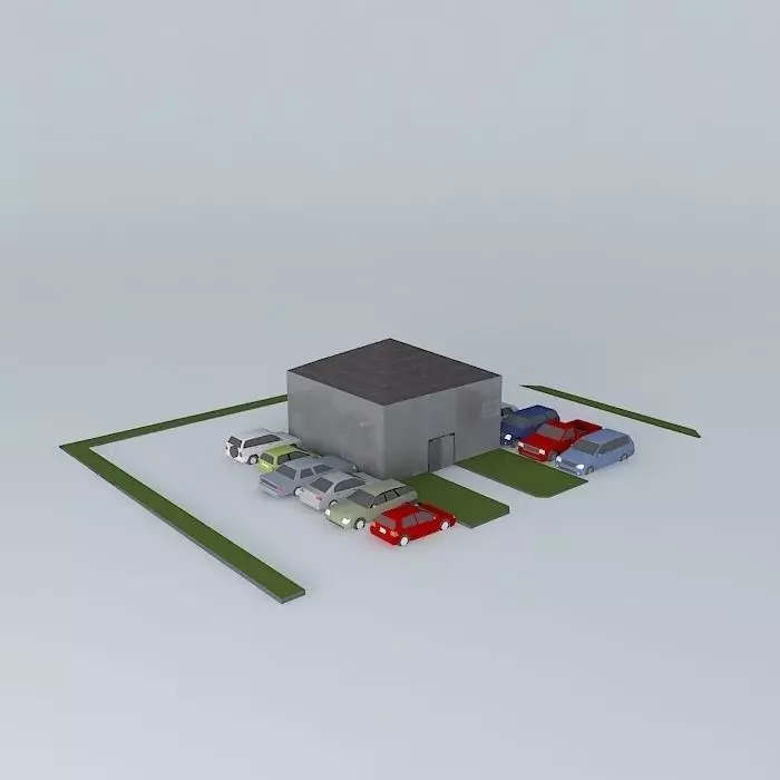 Office Building Free 3D model_0