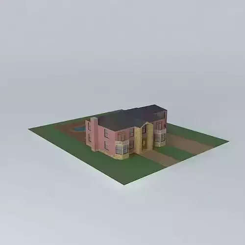 Stone and Light red Brick Mansion