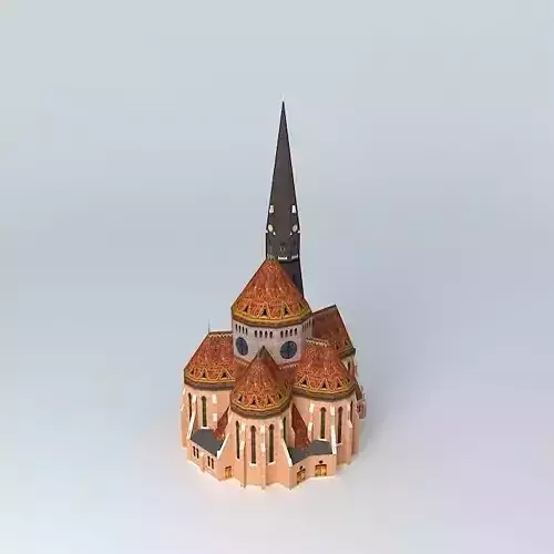 Szilagyi Dezso Square Presbyterian Church Budapest Hungary 3D model