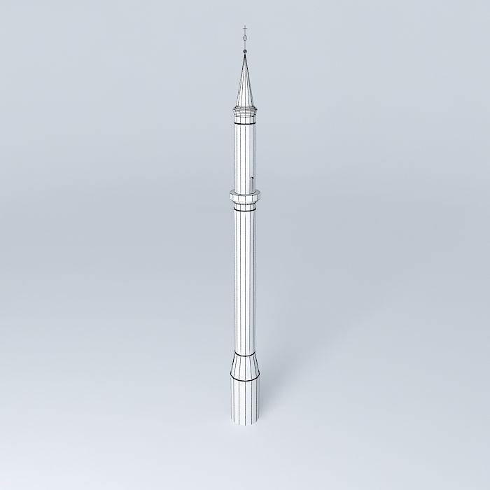 Eger minaret Hungary 3D model_3