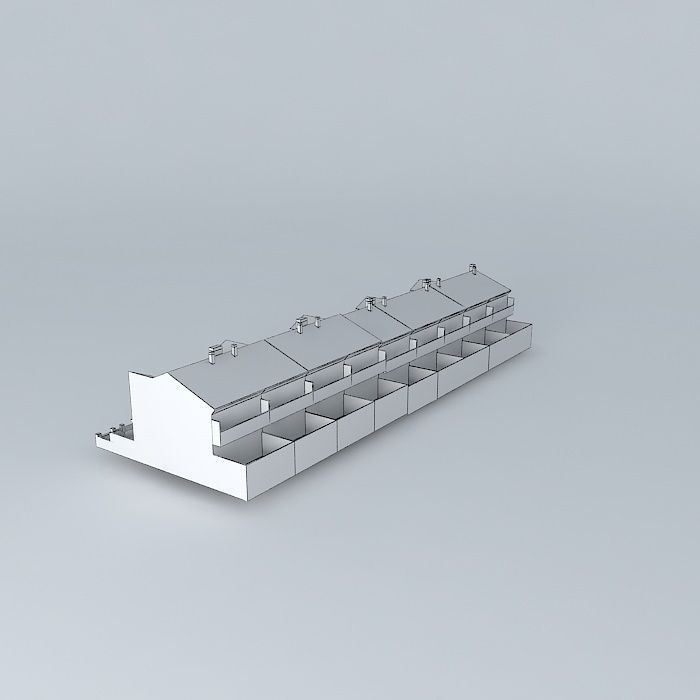 Duplex odd C / Río Mula apartaments Free 3D model_4