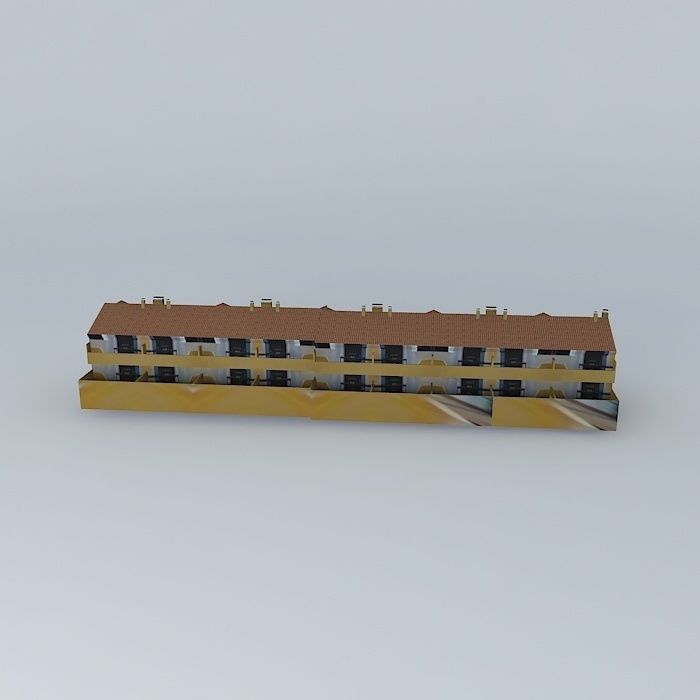 Duplex odd C / Río Mula apartaments Free 3D model_1