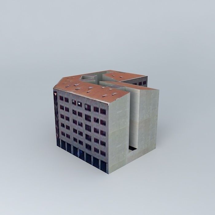 Building on the corner of Paseo del Pintor with C / San Milla... Free 3D model_1