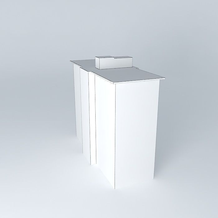 Block floor 4 flat Free 3D model_4