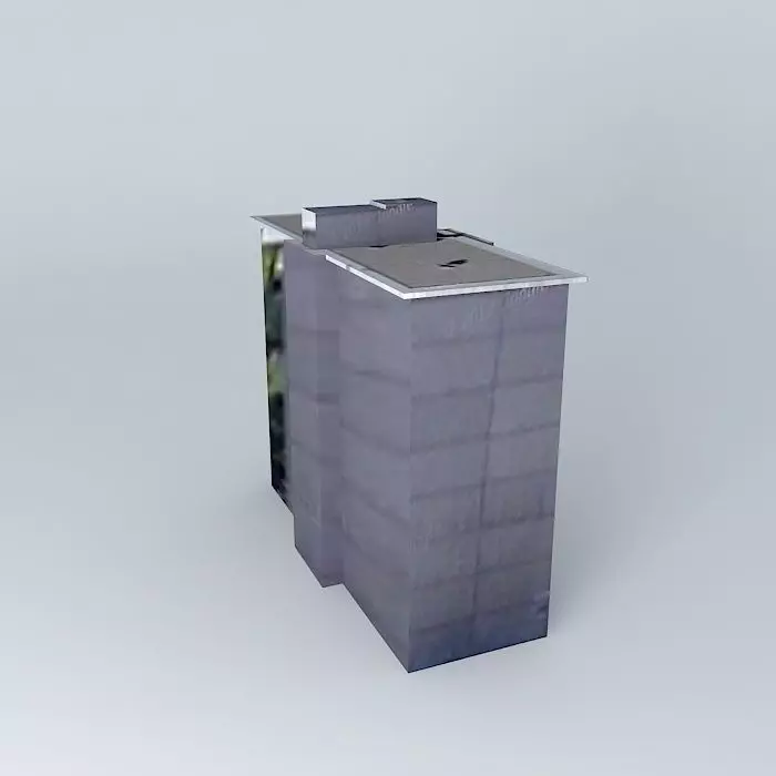 Block floor 4 flat Free 3D model_0