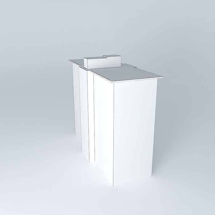 Block floor 4 flat Free 3D model_3