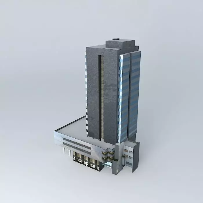 Silver Tower Free 3D model_0
