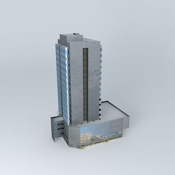 Silver Tower Free 3D model_2