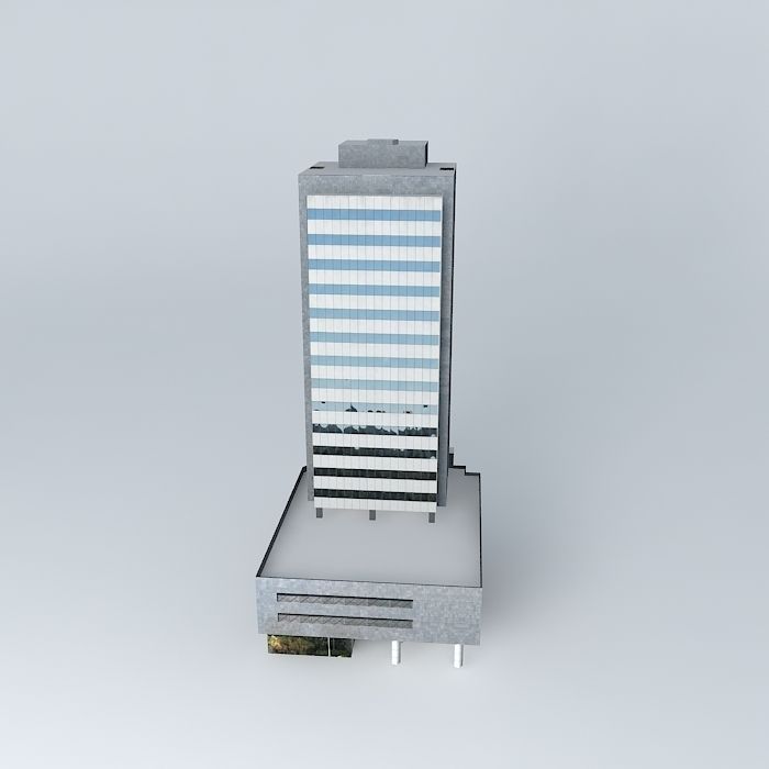 Silver Tower Free 3D model_1