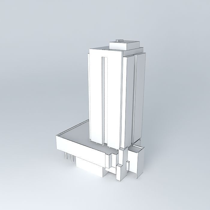Silver Tower Free 3D model_3