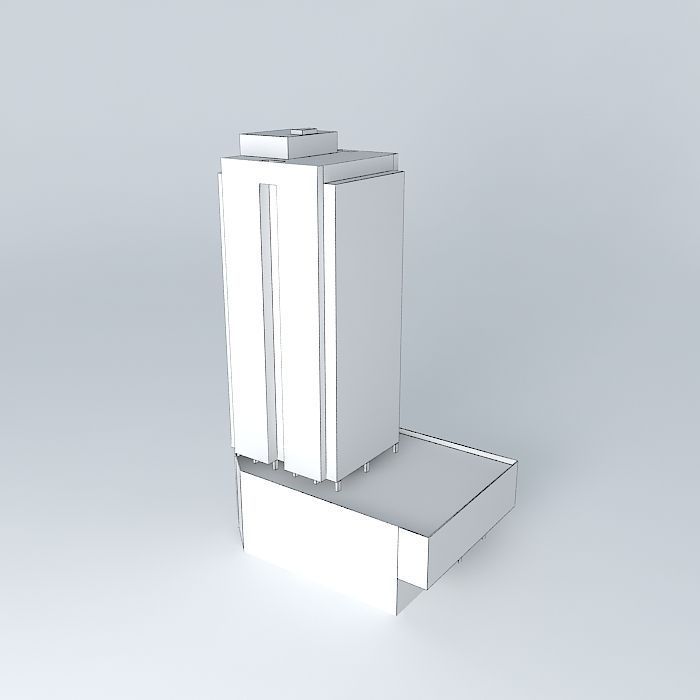 Silver Tower Free 3D model_4