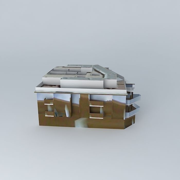 Building Salitre 2 apartments   Free 3D model_1